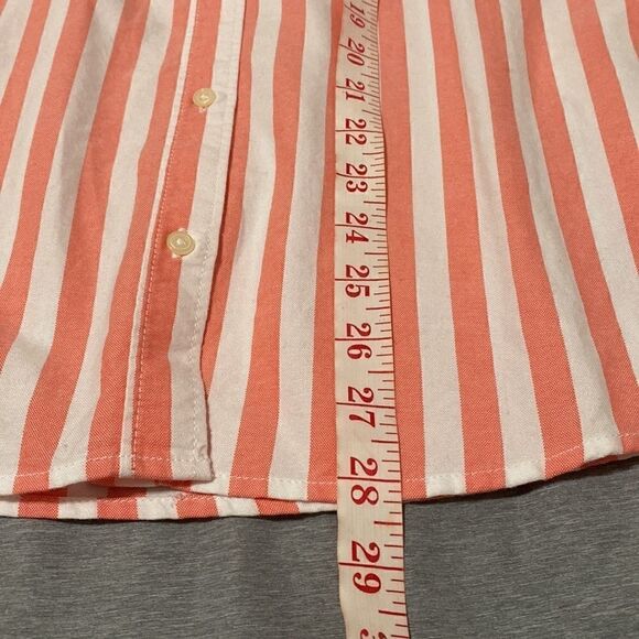 Gap Women’s Button Down Collar Pink Striped Shirt Size Large - Picture 12 of 12